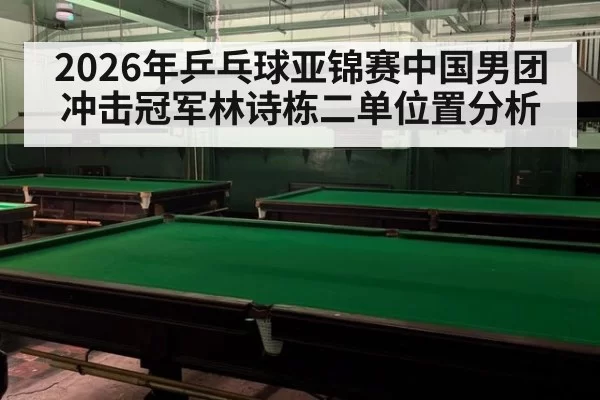 2026年乒乓球亚锦赛中国男团冲击冠军林诗栋二单位置分析